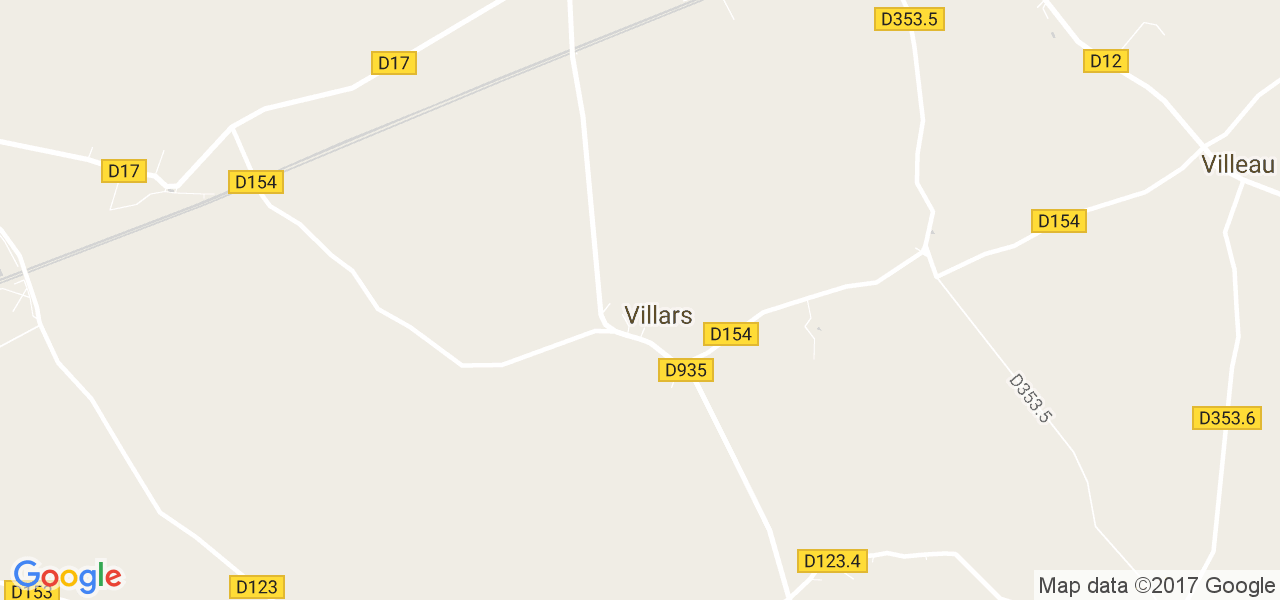 map de la ville de Villars