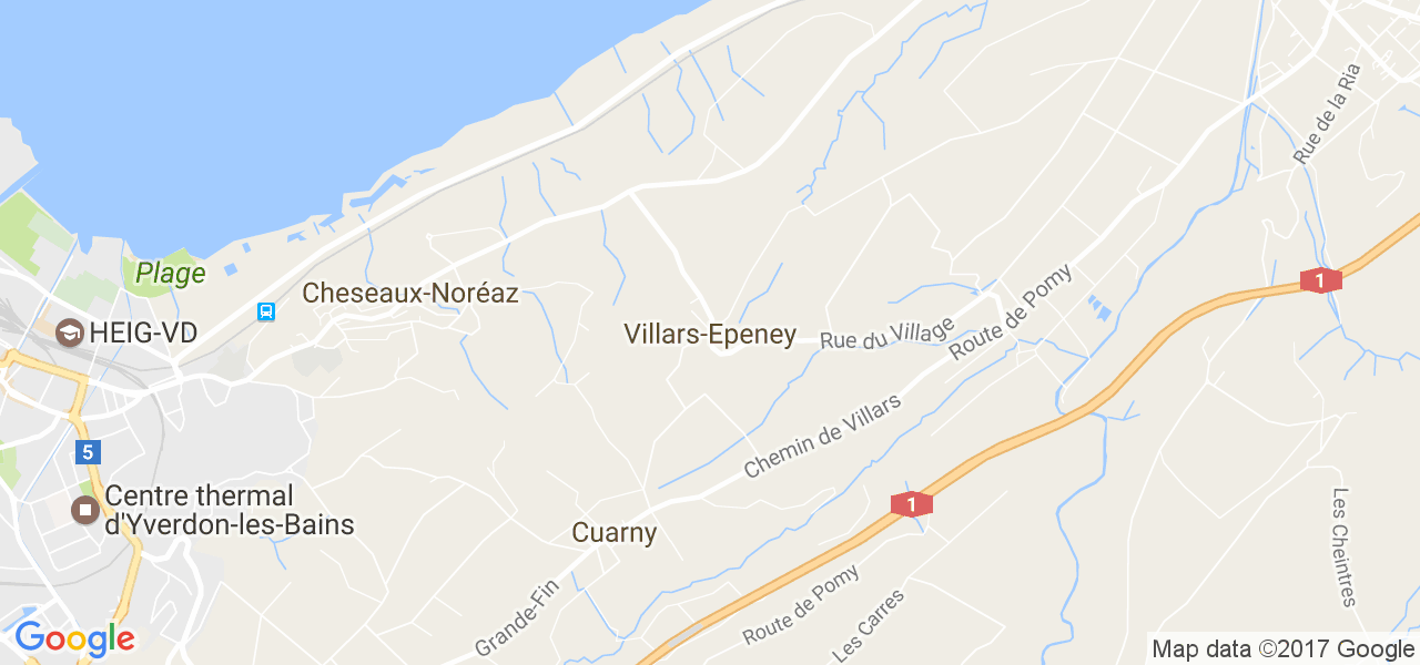 map de la ville de Villars-Epeney
