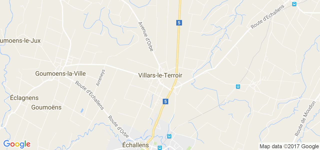 map de la ville de Villars-le-Terroir