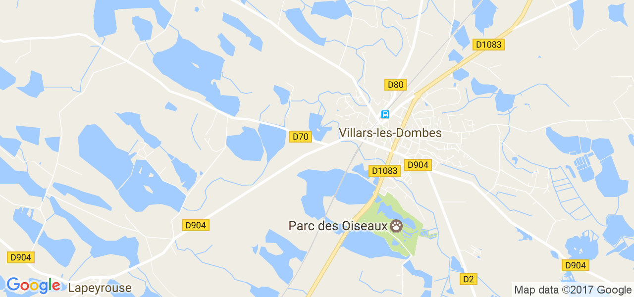 map de la ville de Villars-les-Dombes