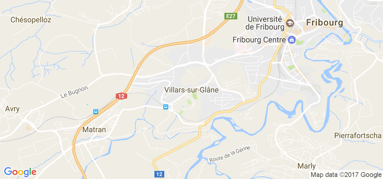 map de la ville de Villars-sur-Glâne