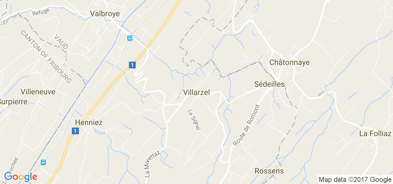 map de la ville de Villarzel