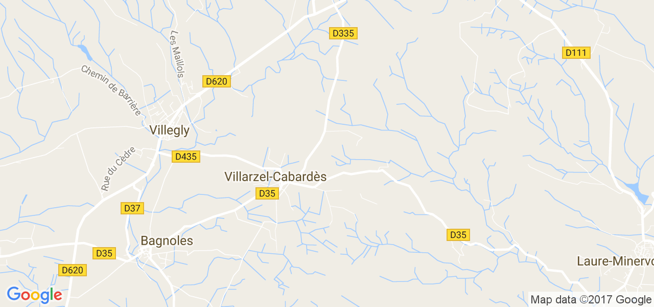 map de la ville de Villarzel-Cabardès