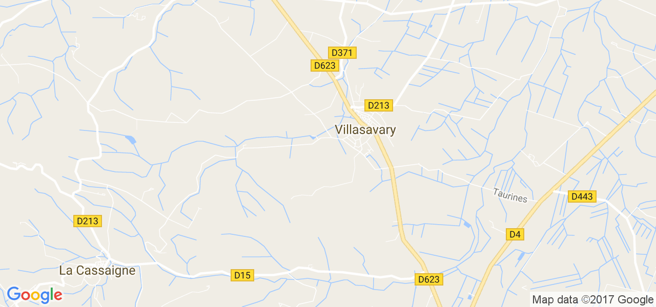 map de la ville de Villasavary