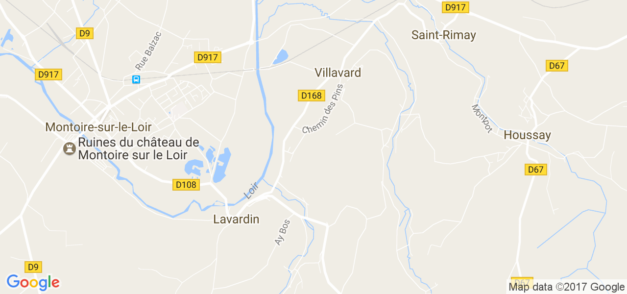 map de la ville de Villavard