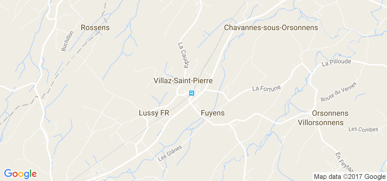 map de la ville de Villaz-Saint-Pierre