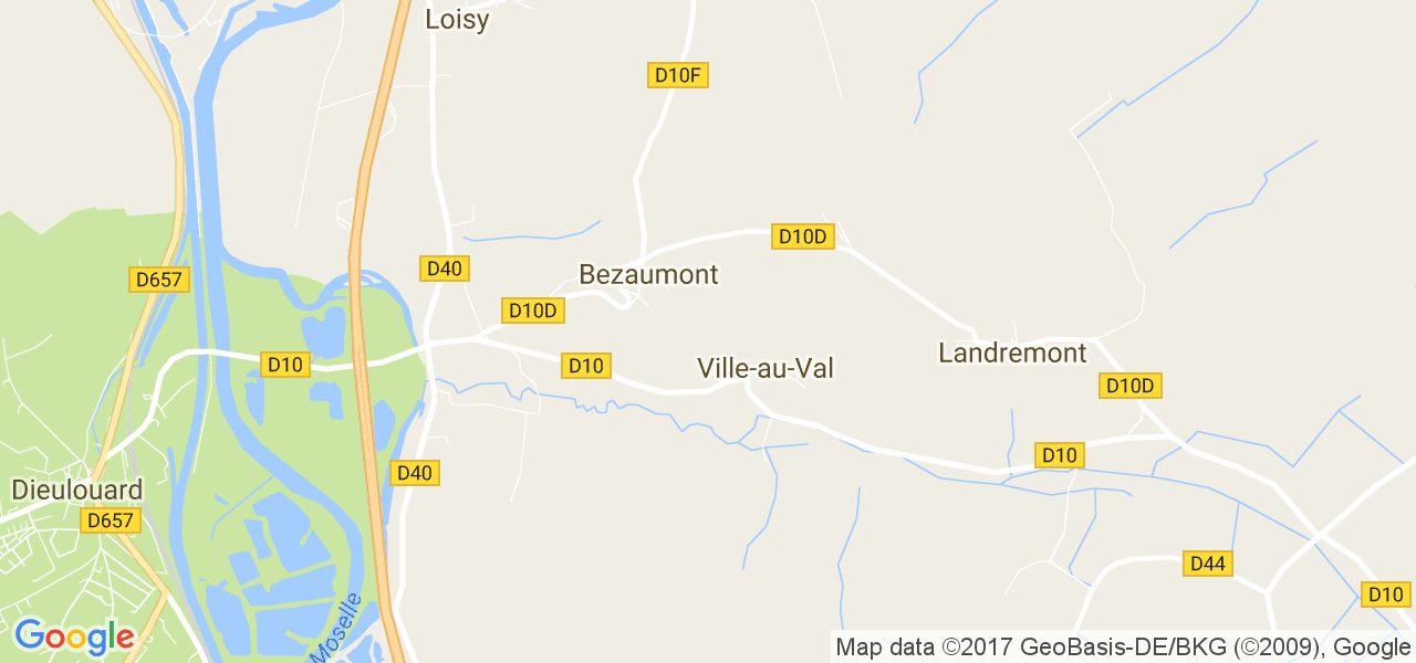 map de la ville de Ville-au-Val