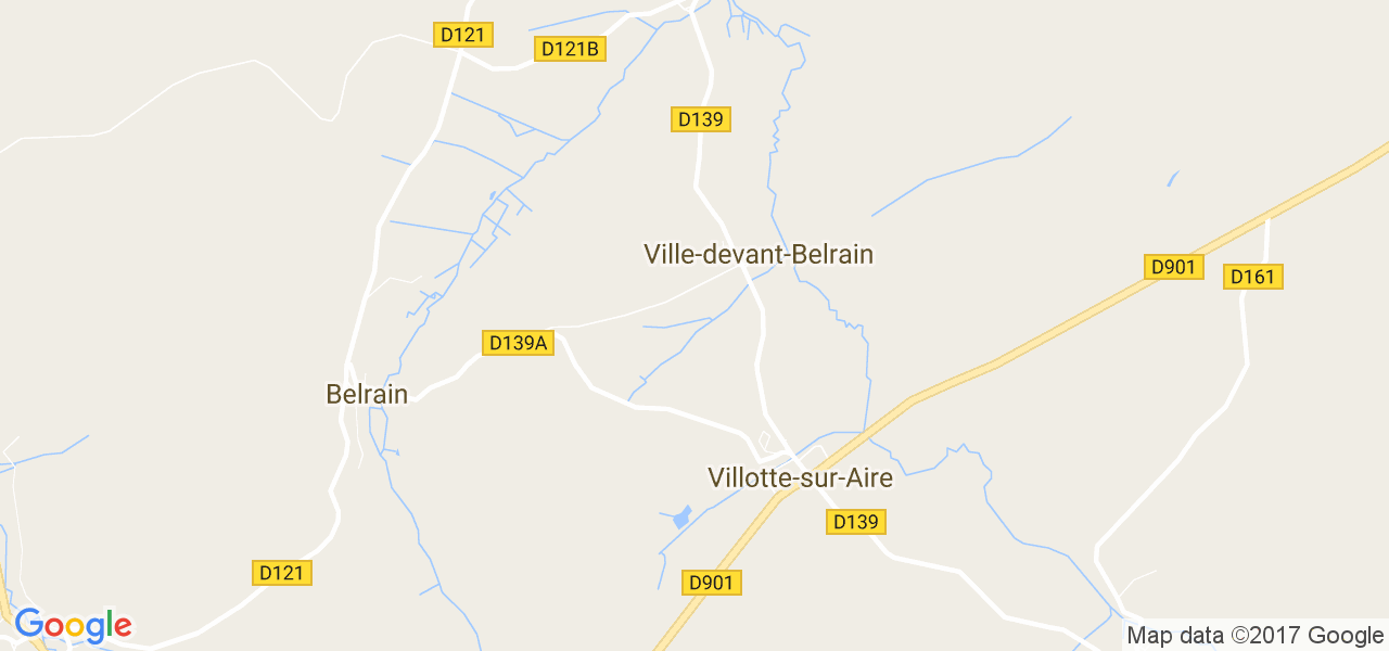 map de la ville de Ville-devant-Belrain