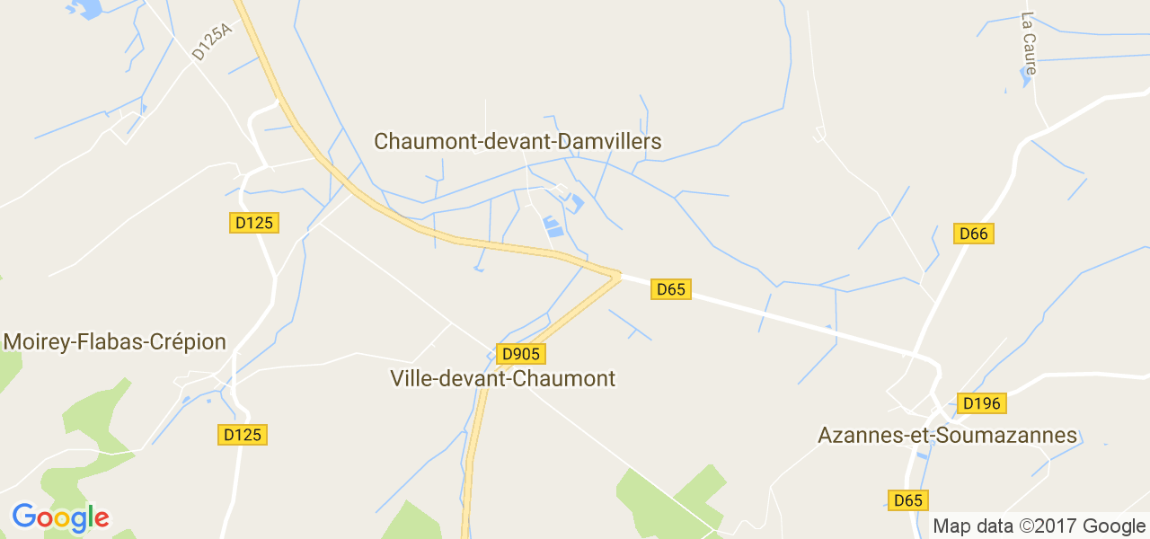 map de la ville de Ville-devant-Chaumont