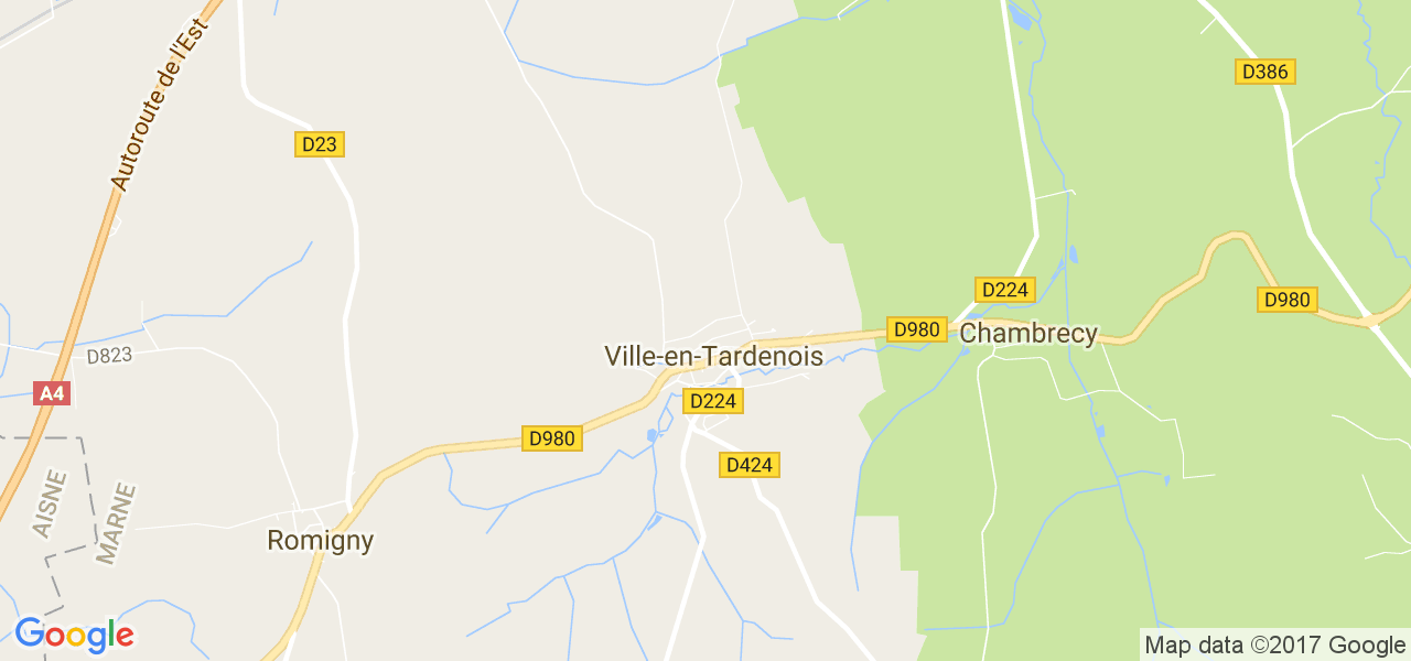 map de la ville de Ville-en-Tardenois