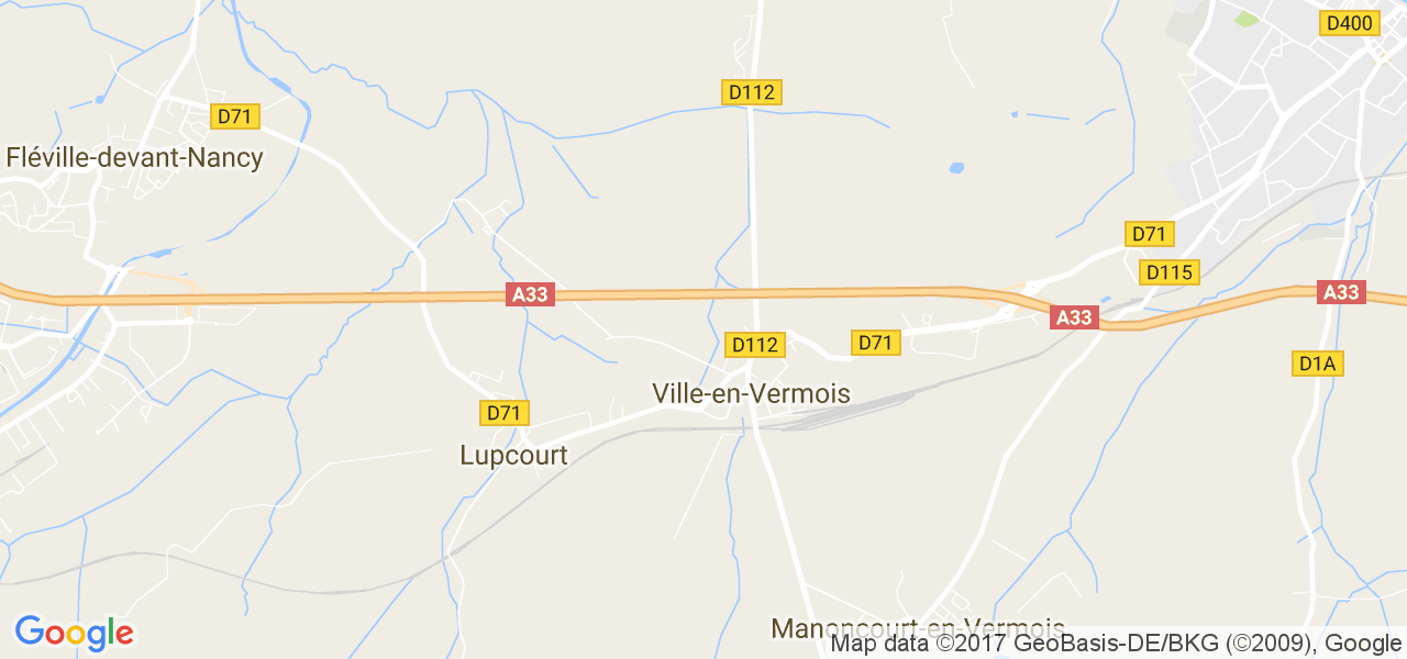 map de la ville de Ville-en-Vermois