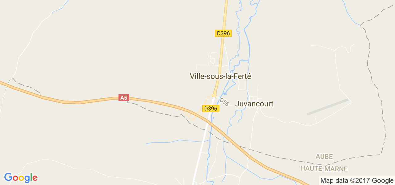 map de la ville de Ville-sous-la-Ferté