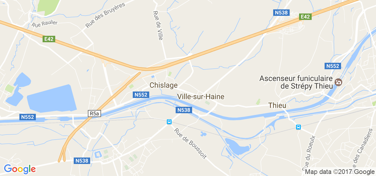 map de la ville de Ville-Sur-Haine