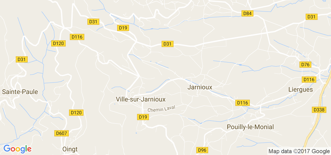 map de la ville de Ville-sur-Jarnioux