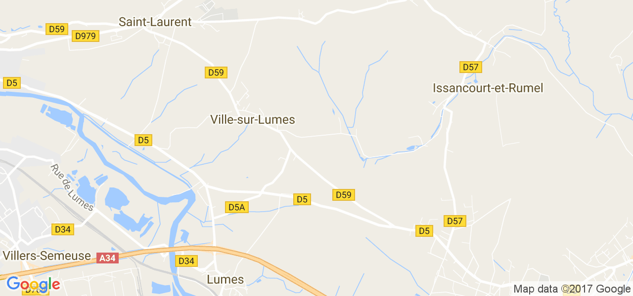 map de la ville de Ville-sur-Lumes