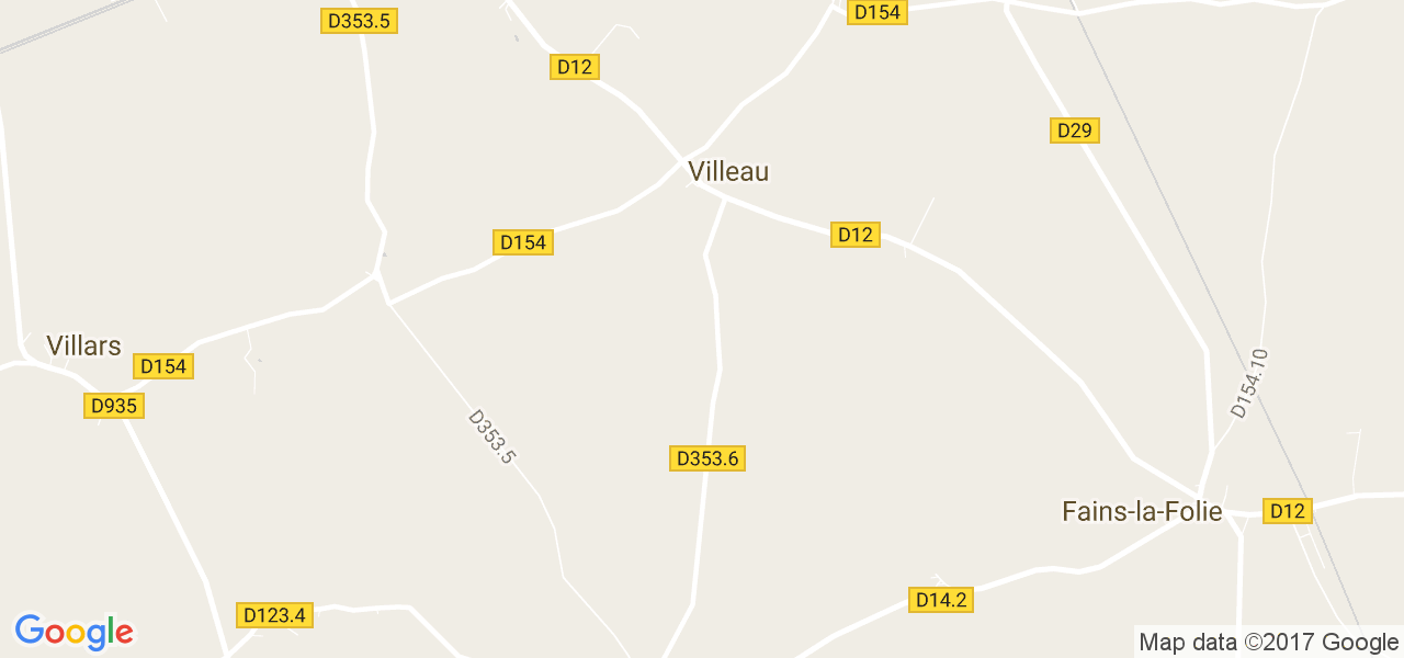 map de la ville de Villeau