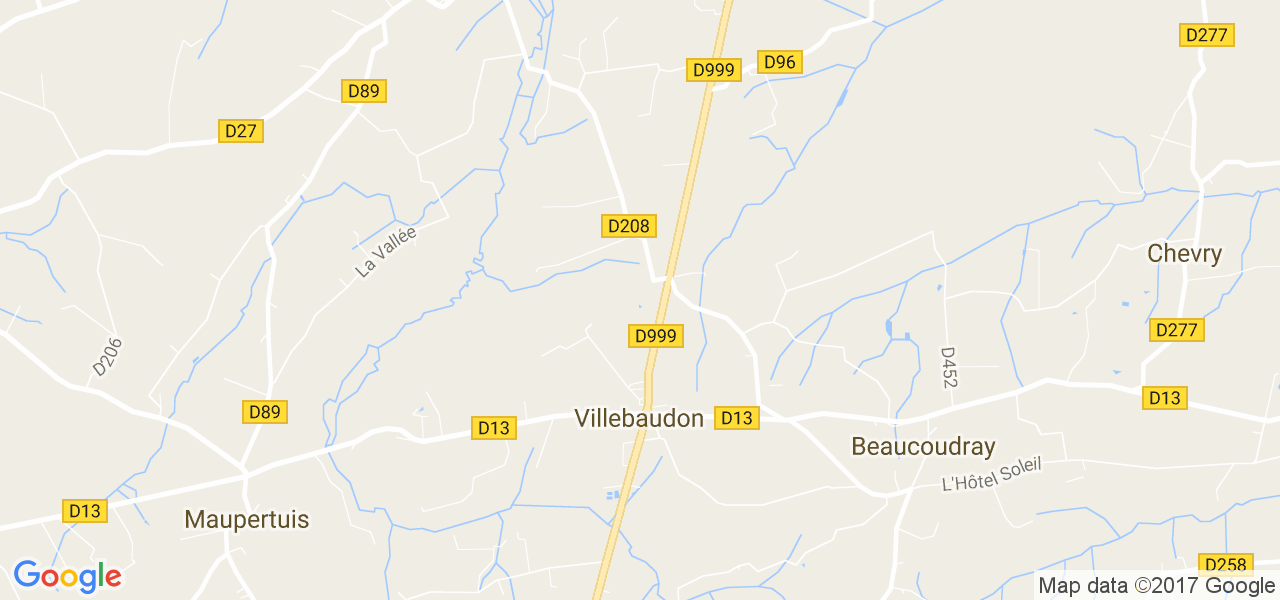 map de la ville de Villebaudon