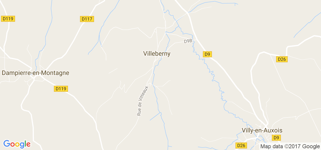 map de la ville de Villeberny