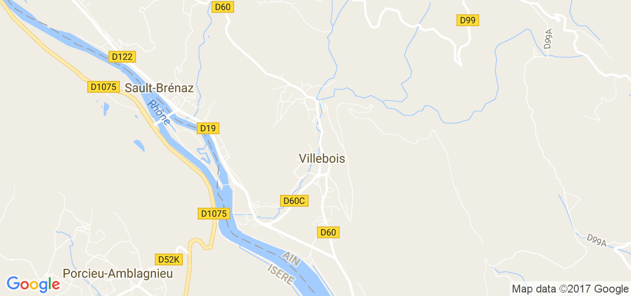 map de la ville de Villebois