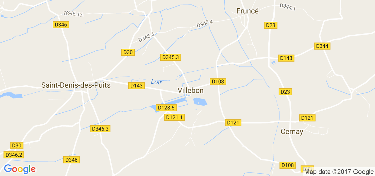 map de la ville de Villebon