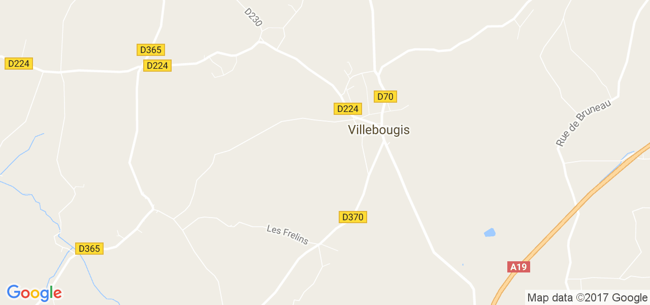 map de la ville de Villebougis