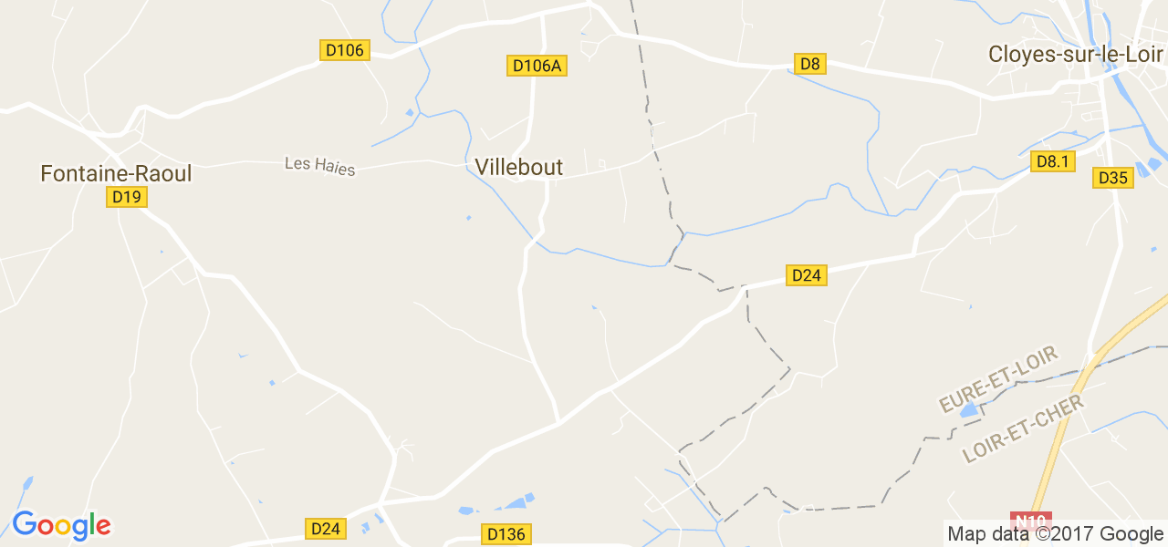 map de la ville de Villebout