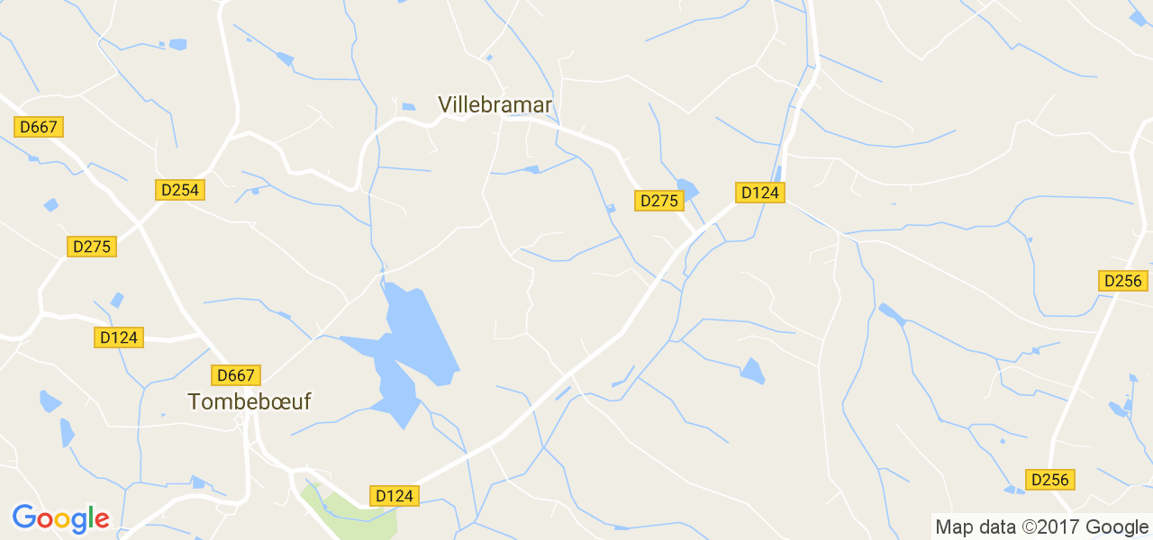 map de la ville de Villebramar