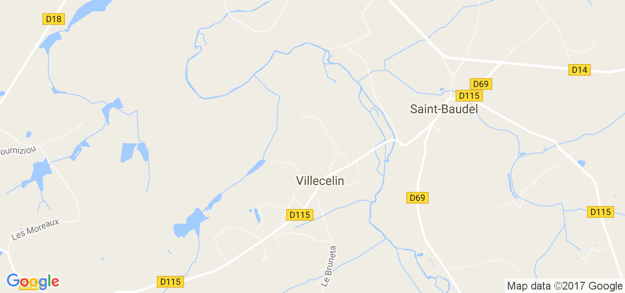 map de la ville de Villecelin