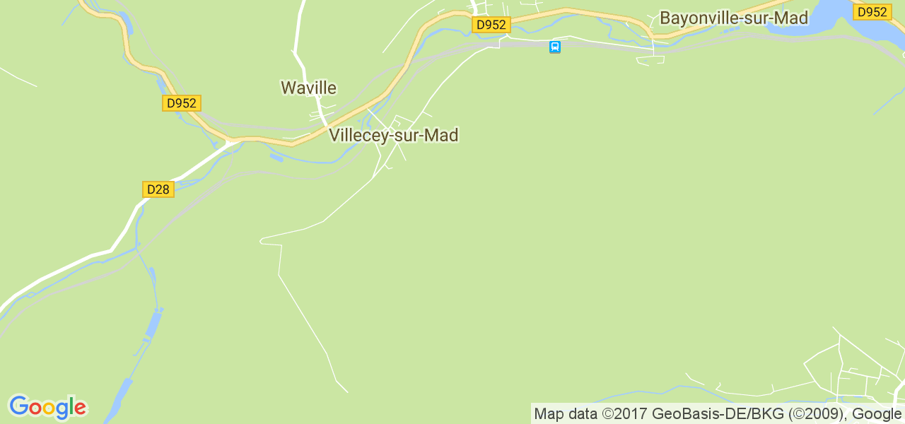 map de la ville de Villecey-sur-Mad