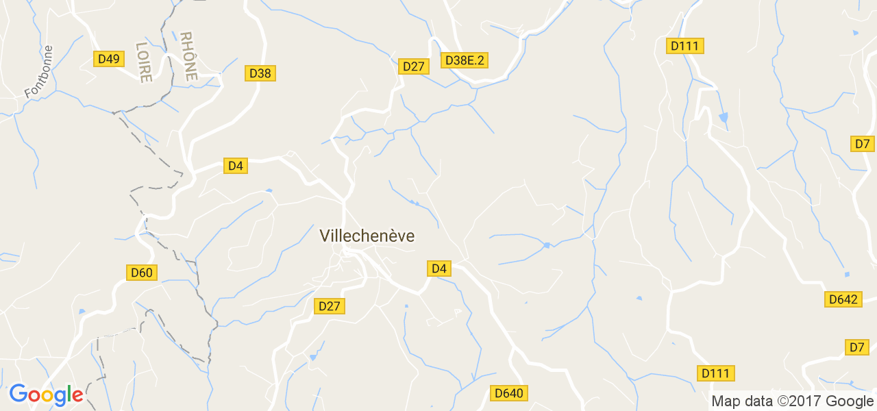 map de la ville de Villechenève