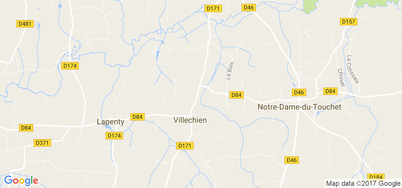 map de la ville de Villechien