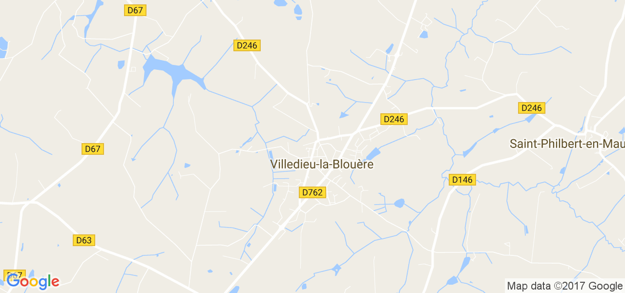 map de la ville de Villedieu-la-Blouère