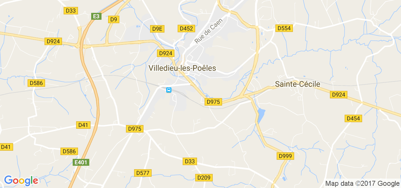 map de la ville de Villedieu-les-Poêles