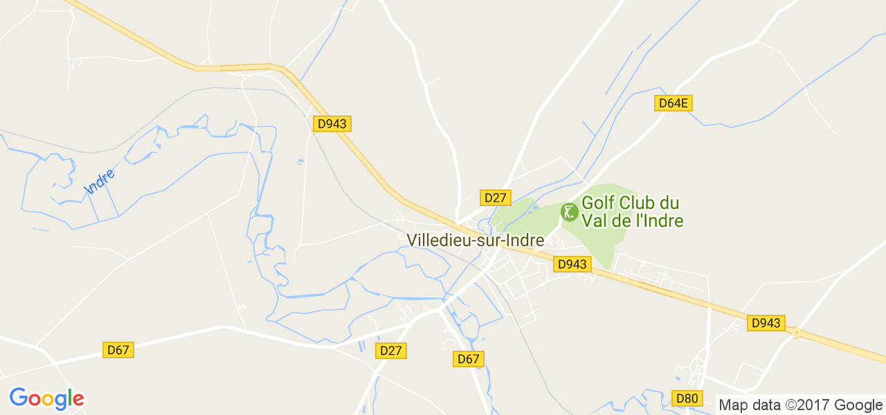 map de la ville de Villedieu-sur-Indre