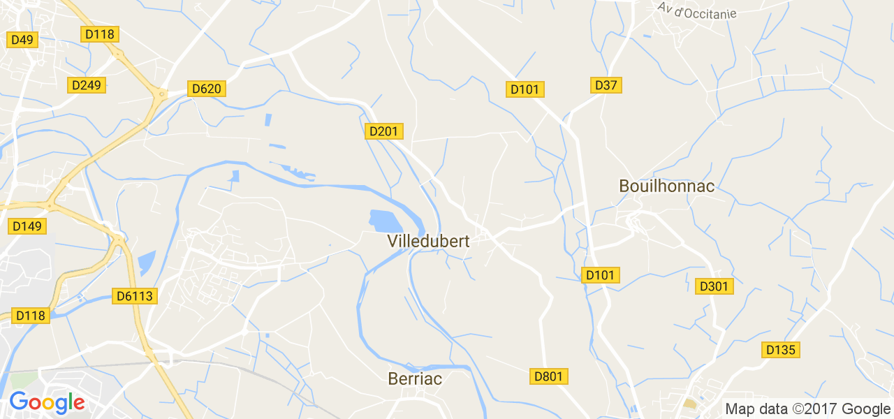 map de la ville de Villedubert