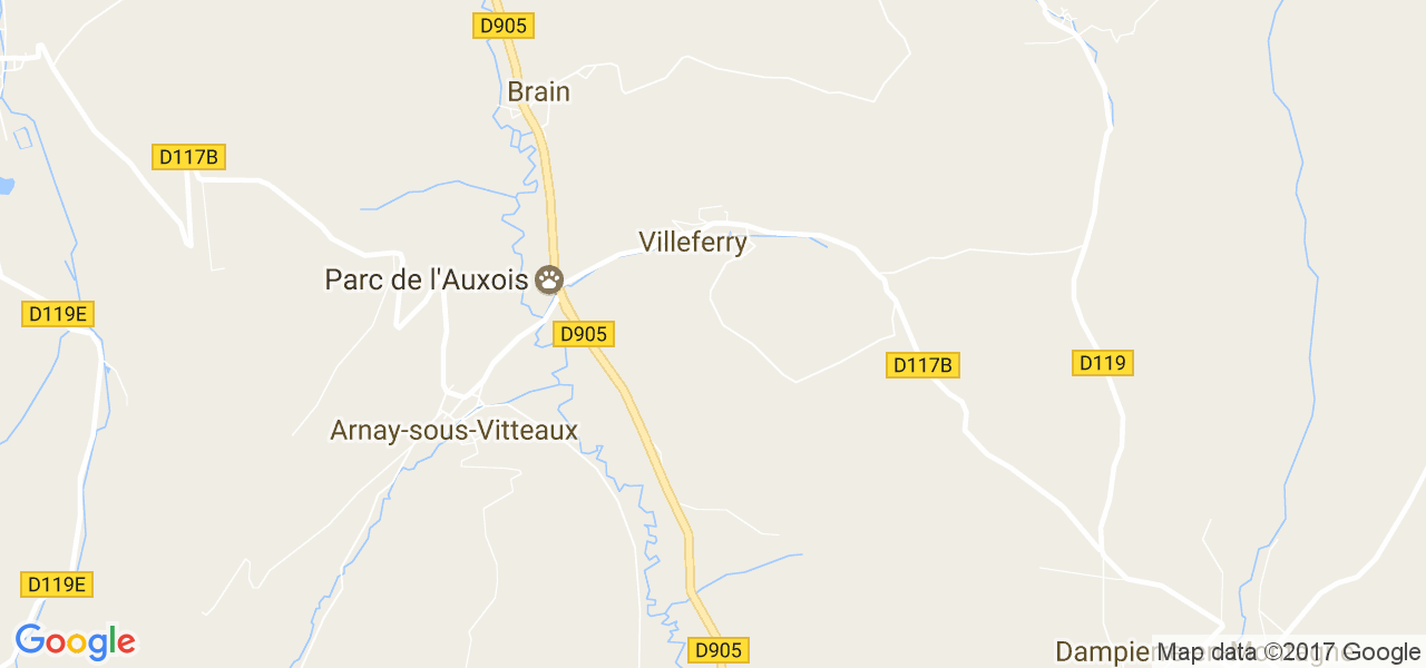 map de la ville de Villeferry