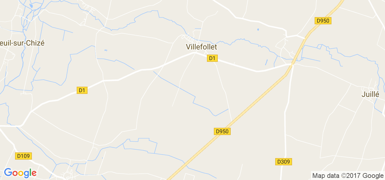 map de la ville de Villefollet