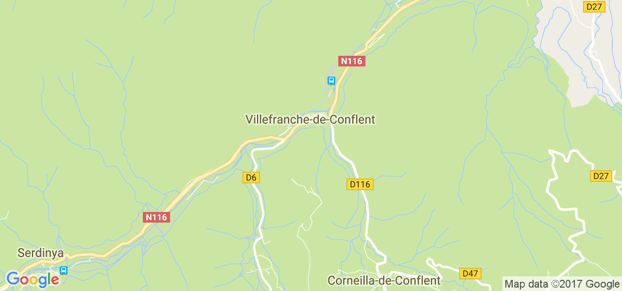 map de la ville de Villefranche-de-Conflent