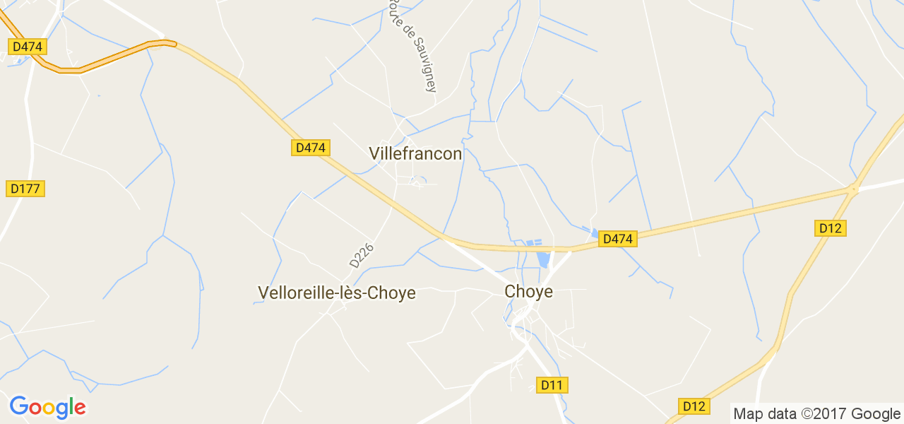 map de la ville de Villefrancon