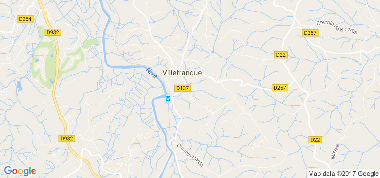 map de la ville de Villefranque