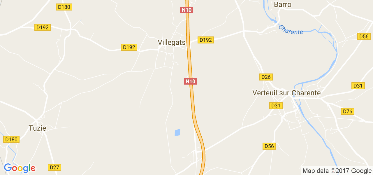 map de la ville de Villegats