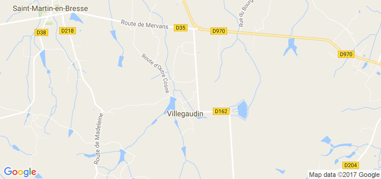 map de la ville de Villegaudin