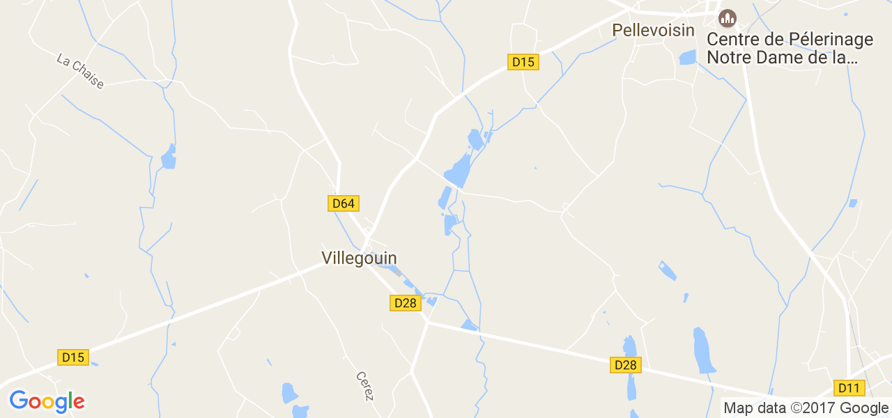 map de la ville de Villegouin