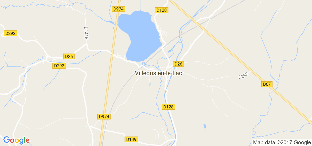 map de la ville de Villegusien-le-Lac