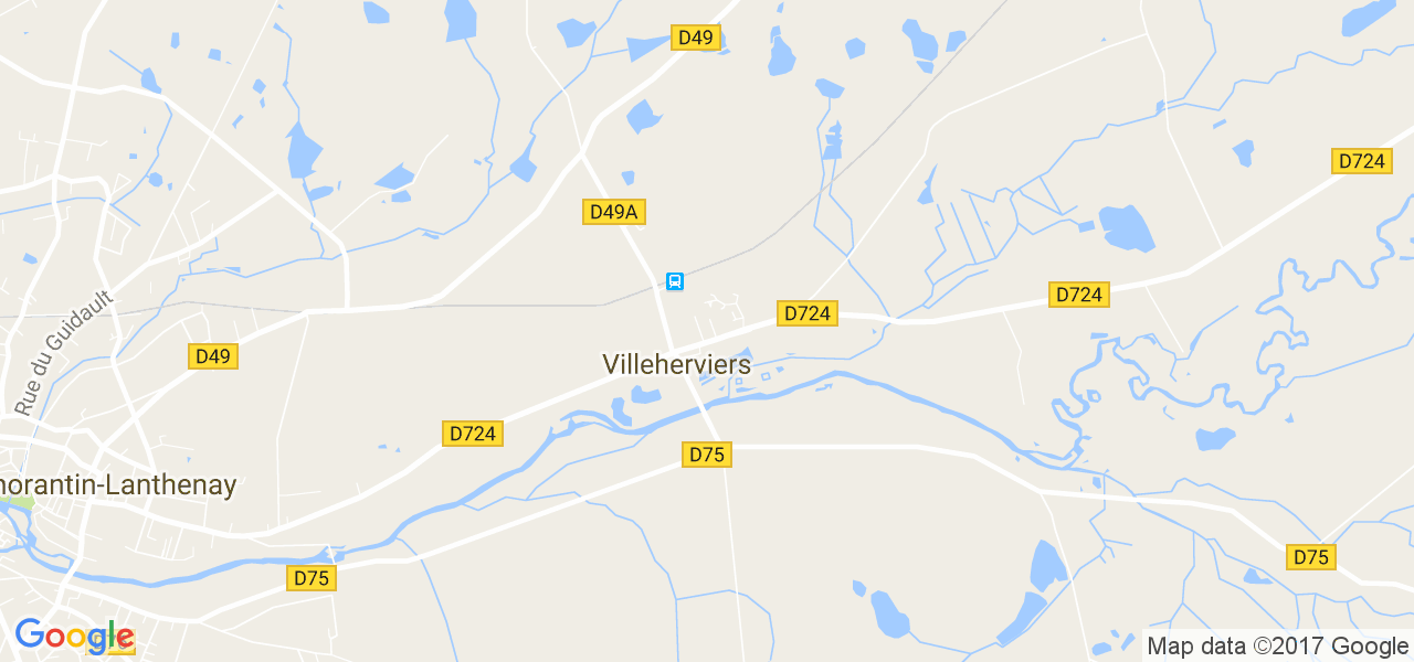 map de la ville de Villeherviers