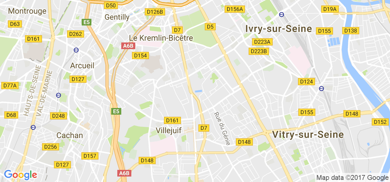 map de la ville de Villejuif