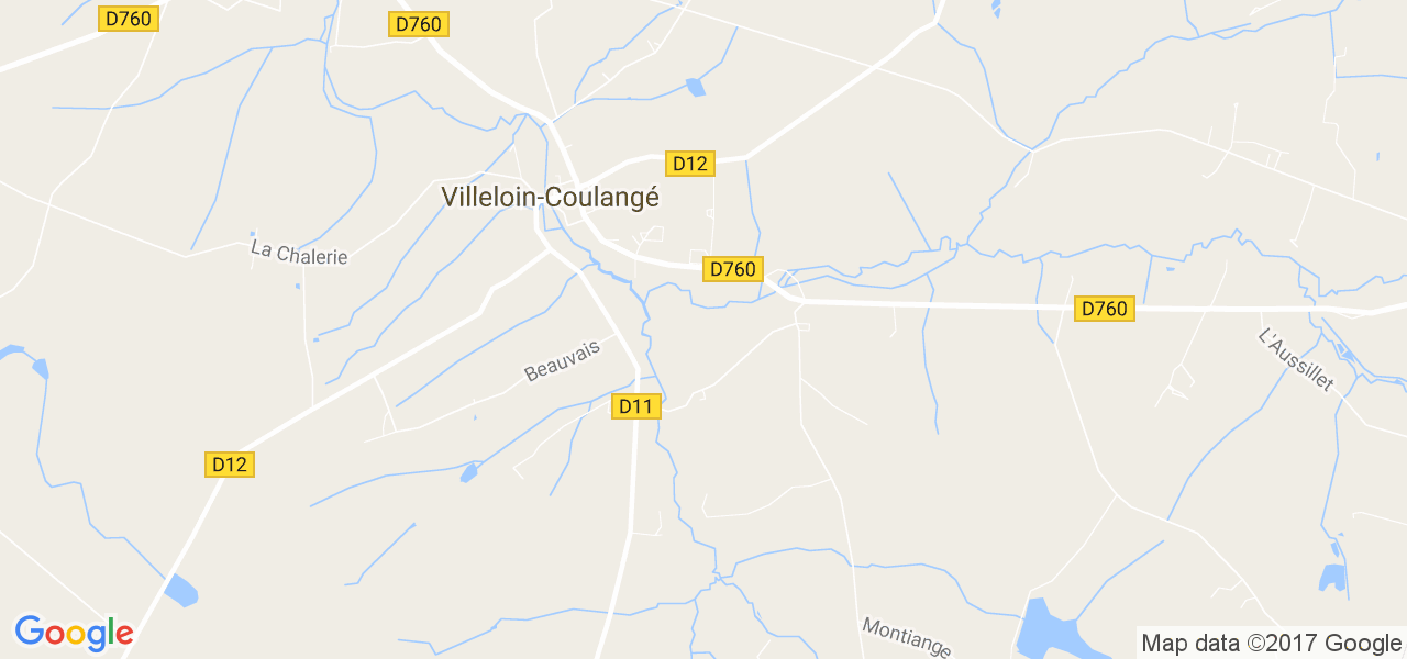 map de la ville de Villeloin-Coulangé