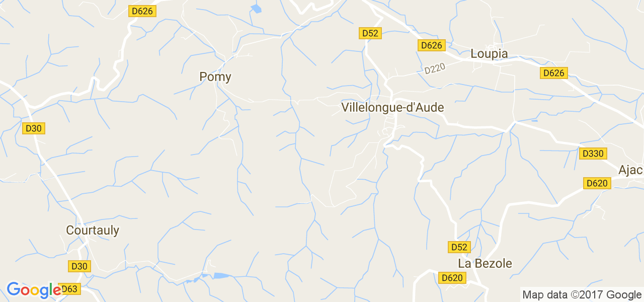 map de la ville de Villelongue-d'Aude