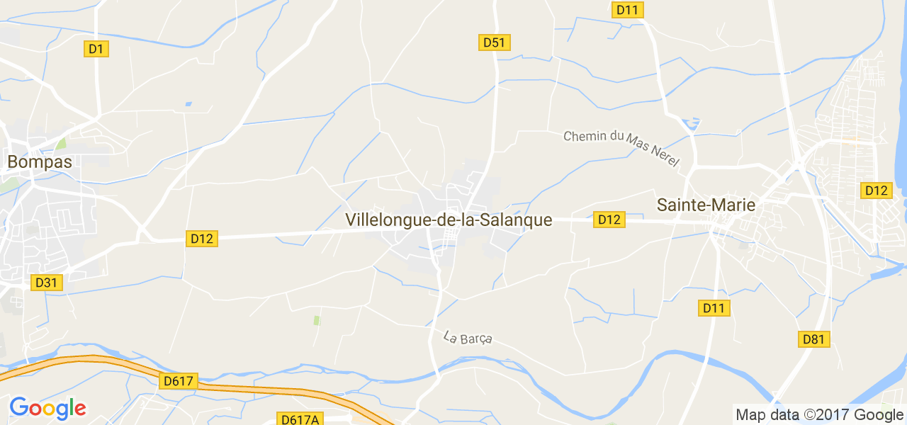 map de la ville de Villelongue-de-la-Salanque