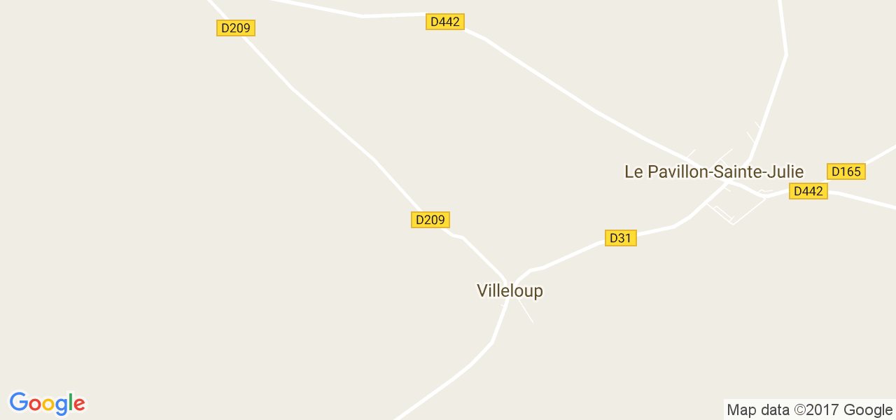 map de la ville de Villeloup